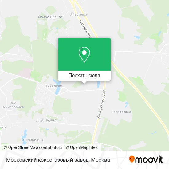 Карта Московский коксогазовый завод