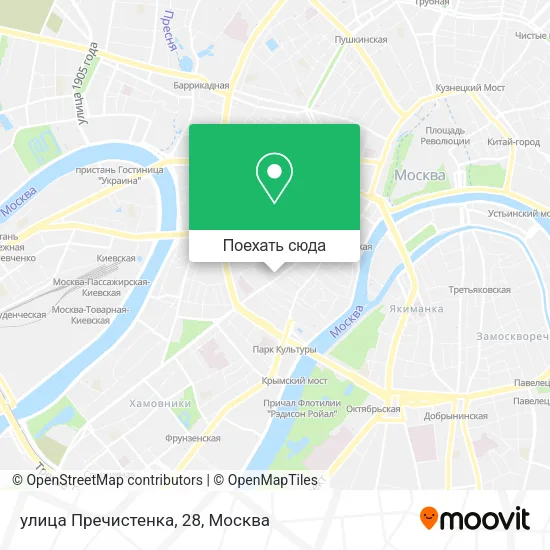 Карта улица Пречистенка, 28