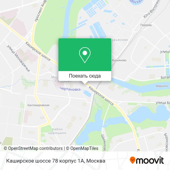 Карта Каширское шоссе 78 корпус 1А