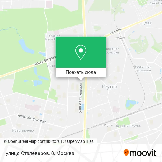Карта улица Сталеваров, 8