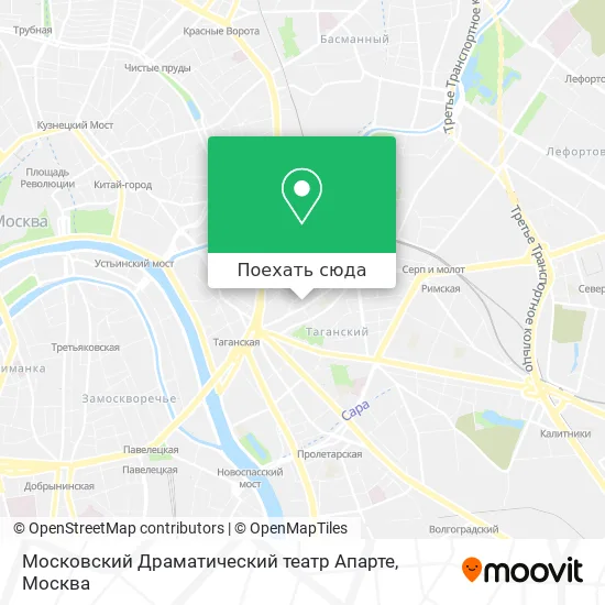 Карта Московский Драматический театр Апарте