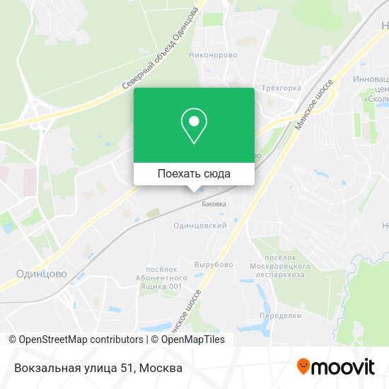 Карта Вокзальная улица 51