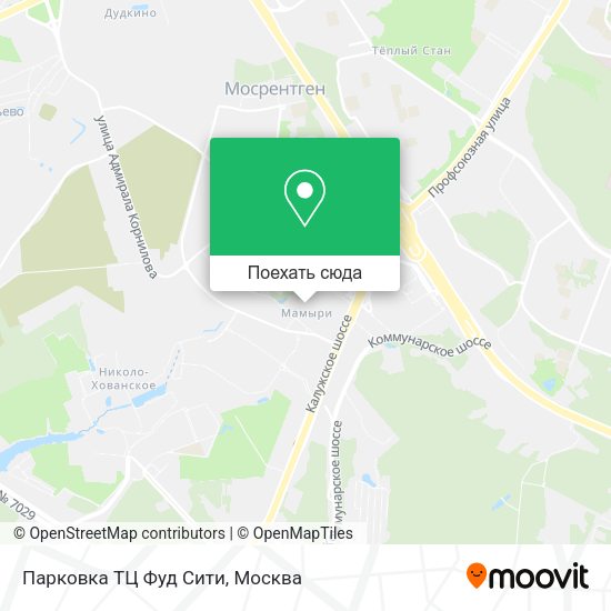 Карта Парковка ТЦ Фуд Сити