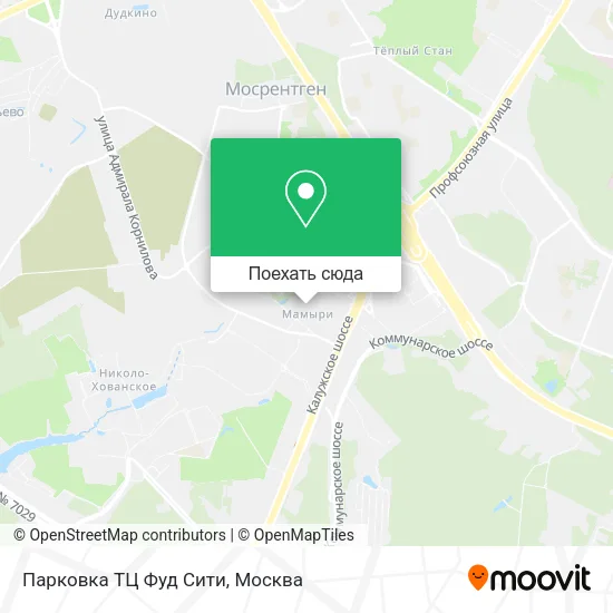 Карта Парковка ТЦ Фуд Сити