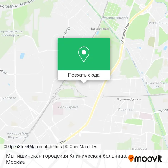 Карта Мытищинская городская Клиническая больница