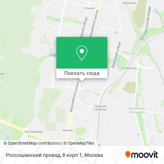 Карта Россошанский проезд, 8 корп 1