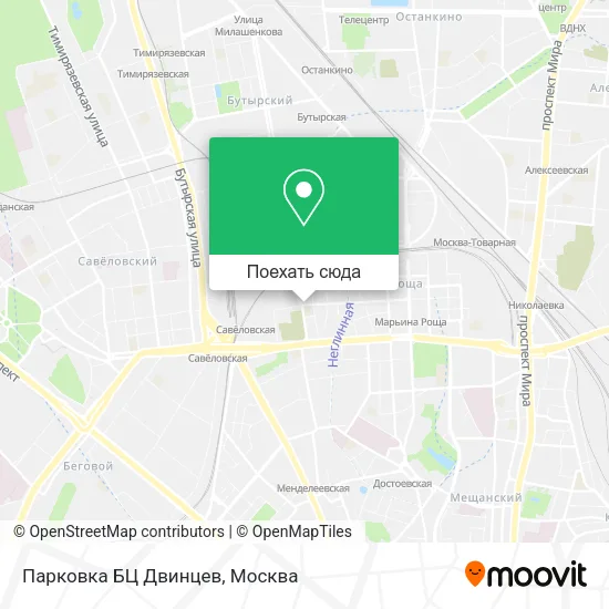 Карта Парковка БЦ Двинцев
