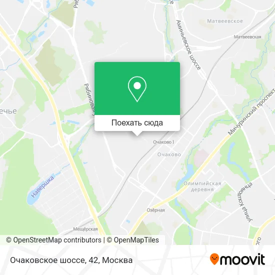 Карта Очаковское шоссе, 42