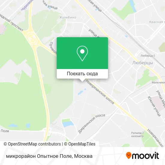 Карта микрорайон Опытное Поле