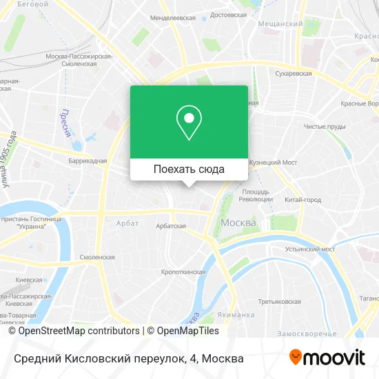 Карта Средний Кисловский переулок, 4