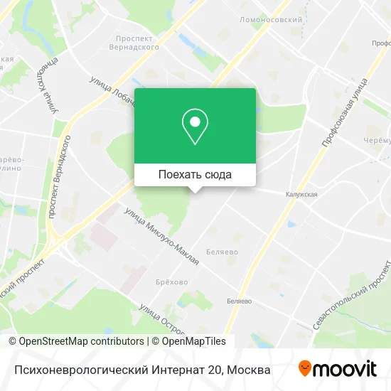 Карта Психоневрологический Интернат 20