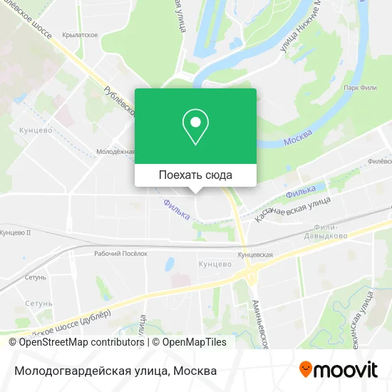 Карта Молодогвардейская улица