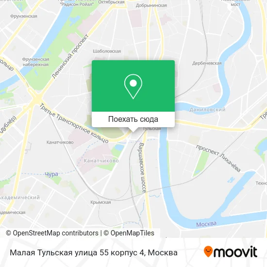 Карта Малая Тульская улица 55 корпус 4