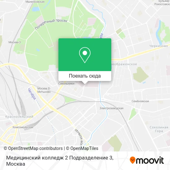 Карта Медицинский колледж 2 Подразделение 3