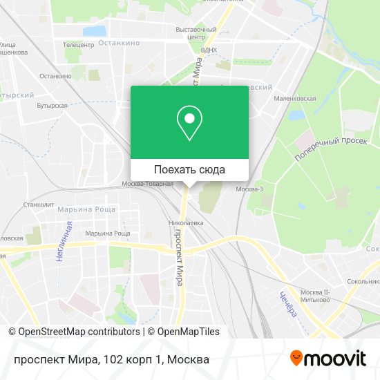 Карта проспект Мира, 102 корп 1