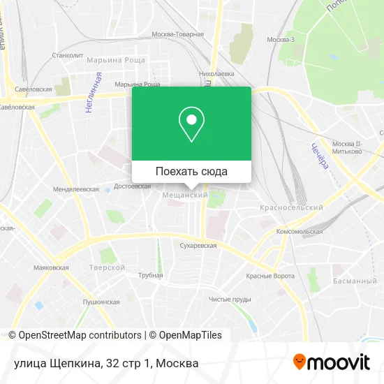 Карта улица Щепкина, 32 стр 1