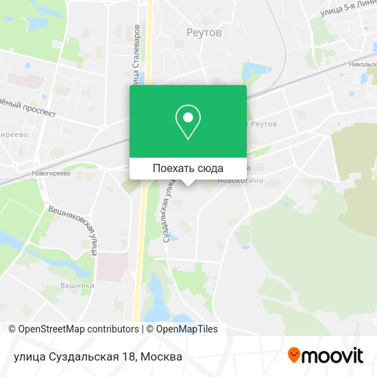 Карта улица Суздальская 18