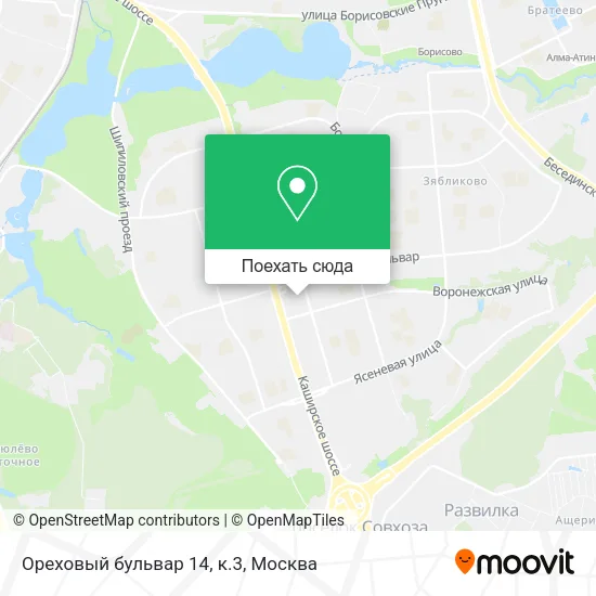 Карта Ореховый бульвар 14, к.3