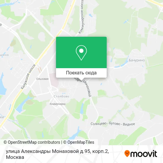 Карта улица Александры Монаховой д.95, корп.2