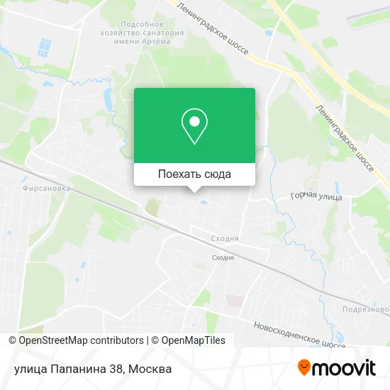 Карта улица Папанина 38