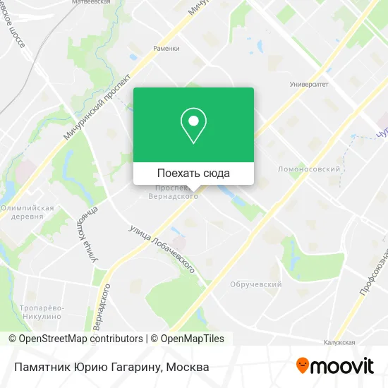 Карта Памятник Юрию Гагарину