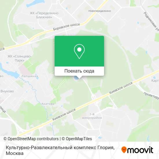 Карта Культурно-Развлекательный комплекс Глория
