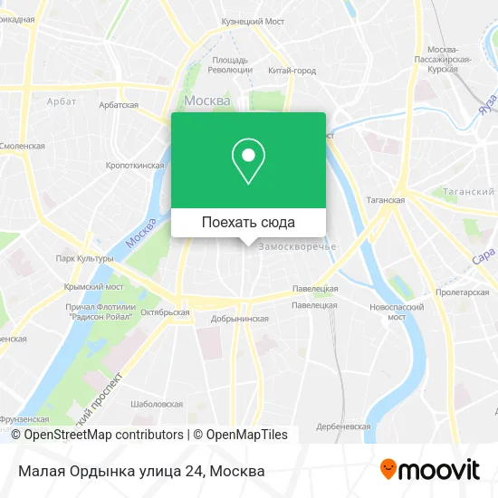 Карта Малая Ордынка улица 24