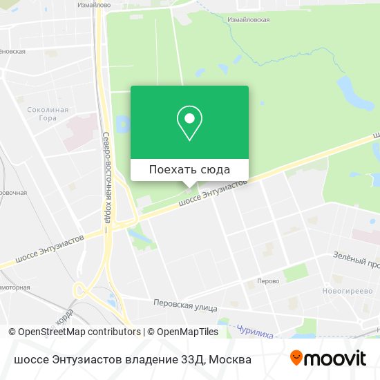 Карта шоссе Энтузиастов владение 33Д