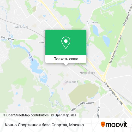 Карта Конно-Спортивная база Спартак