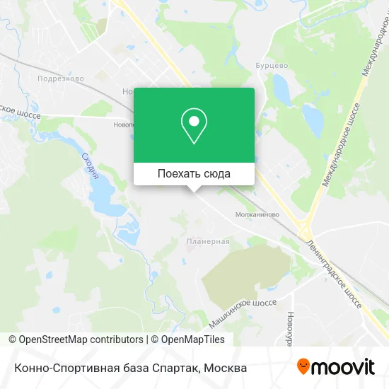 Карта Конно-Спортивная база Спартак