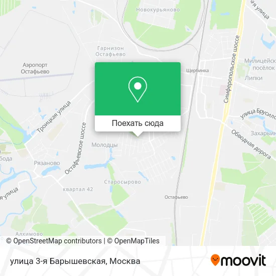 Карта улица 3-я Барышевская