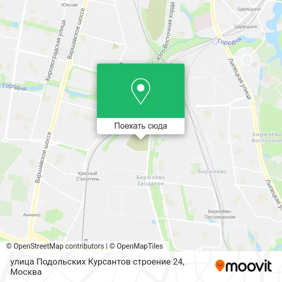 Карта улица Подольских Курсантов строение 24