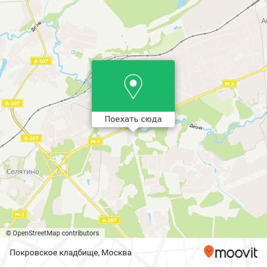 Карта Покровское кладбище