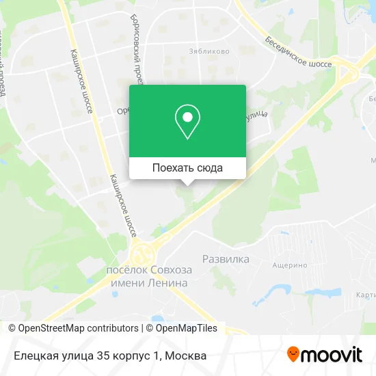 Карта Елецкая улица 35 корпус 1