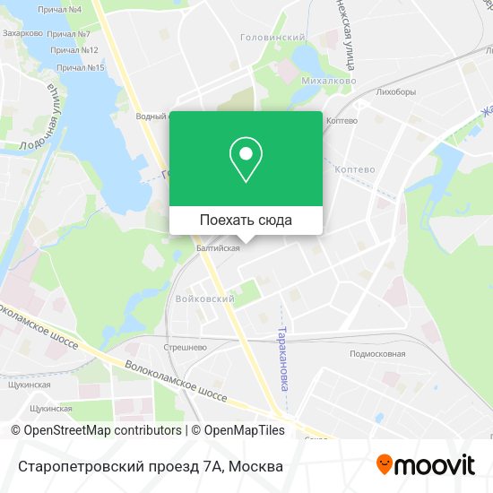 Карта Старопетровский проезд 7А