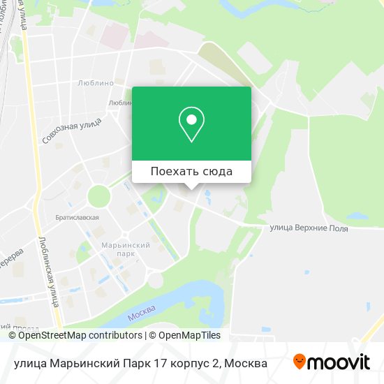 Карта улица Марьинский Парк 17 корпус 2