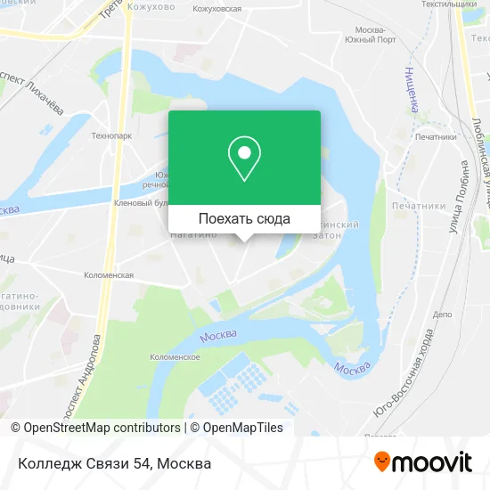 Карта Колледж Связи 54