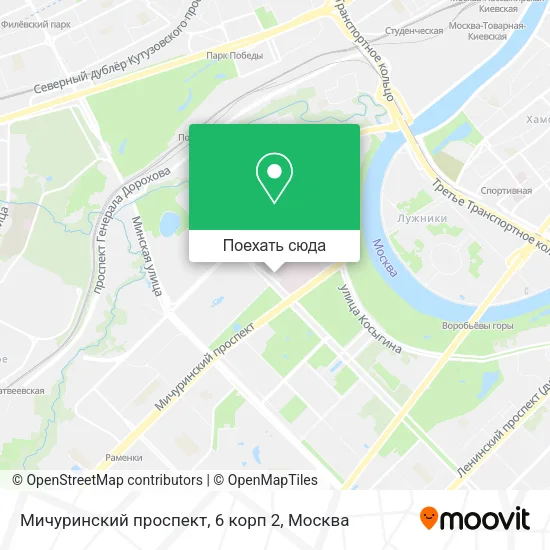 Карта Мичуринский проспект, 6 корп 2