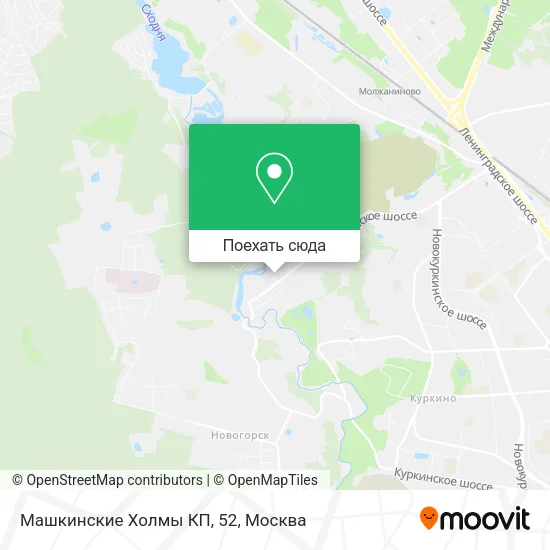 Карта Машкинские Холмы КП, 52
