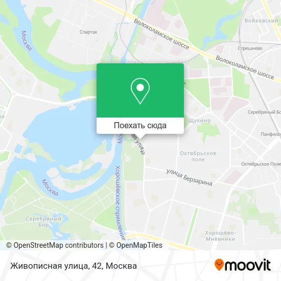 Карта Живописная улица, 42