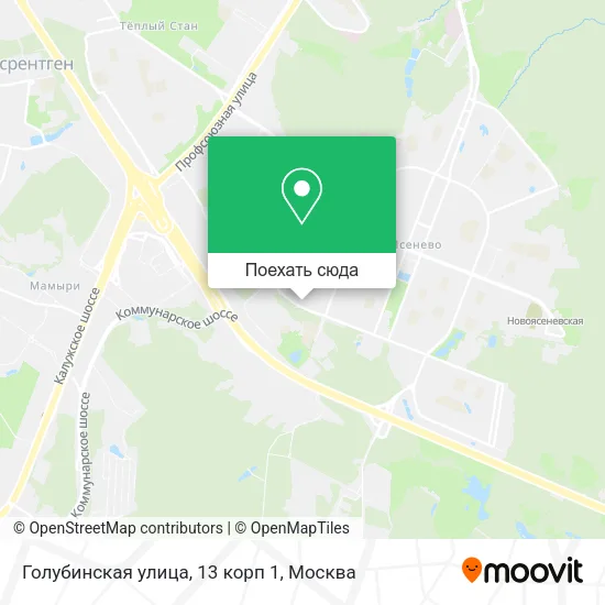 Карта Голубинская улица, 13 корп 1
