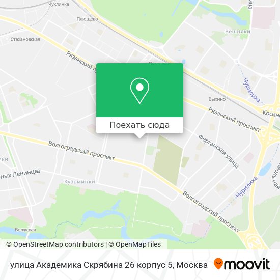 Карта улица Академика Скрябина 26 корпус 5