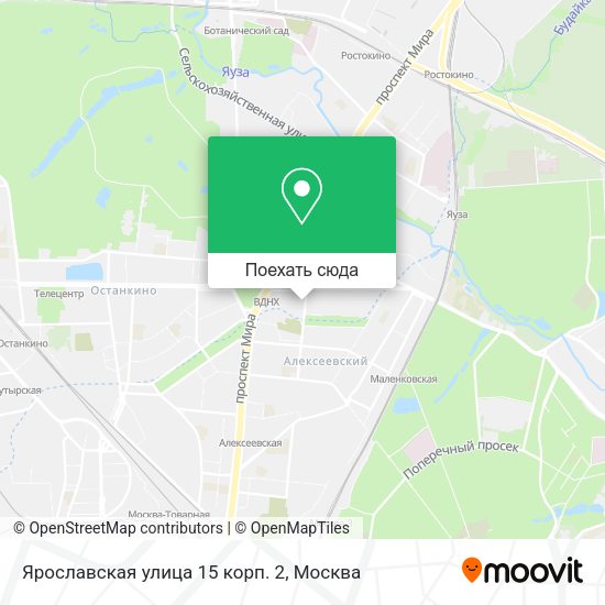 Карта Ярославская улица 15 корп. 2