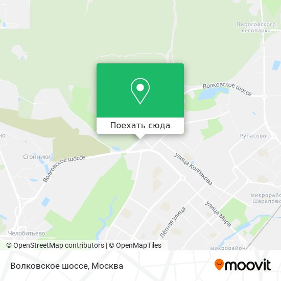 Карта Волковское шоссе