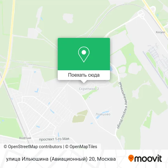 Карта улица Ильюшина (Авиационный) 20