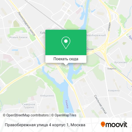 Карта Правобережная улица 4 корпус 1