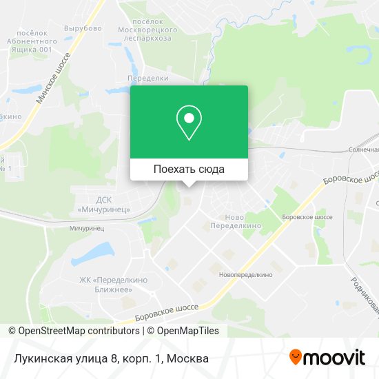 Карта Лукинская улица 8, корп. 1
