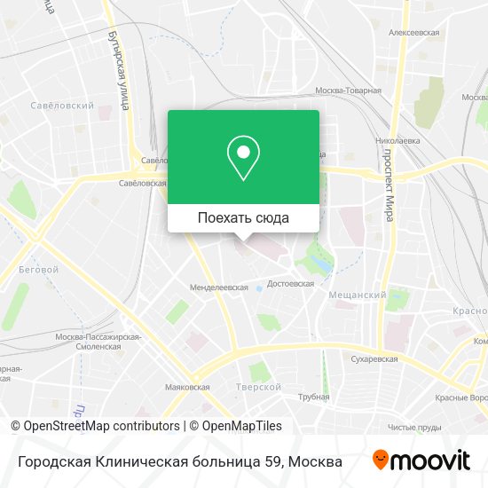 Карта Городская Клиническая больница 59