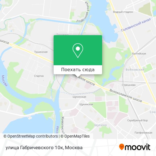 Карта улица Габричевского 10к
