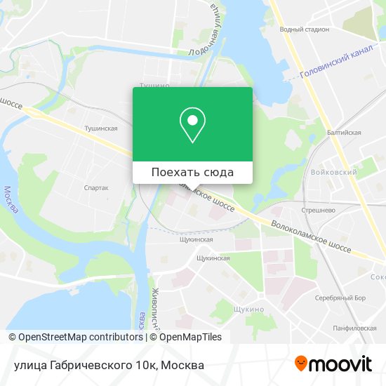 Индекс москва 1 волоколамский. Улица Габричевского на карте Москвы. Габричевского 10 к 4 показать на карте.